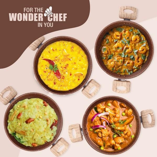Wonderchef Kadhai with Lid  (Ivory)