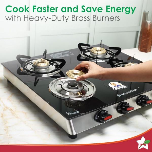 Wonderchef  Cooktops  Duralife  Glass Cooktop 4 Burner
