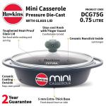 Hawkins Die-Cast Mini Casserole Square Series 0.75L Grey