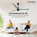 ATOMBERG  SMART - Ceiling Fan  Renesa Halo Smart  1200mm Misty Teal & Black | Gloss White & Black | Seasand Ivory & Black | Matte Brown & Black