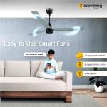 ATOMBERG  SMART - Ceiling Fan  Renesa Halo Smart  1200mm Misty Teal & Black | Gloss White & Black | Seasand Ivory & Black | Matte Brown & Black