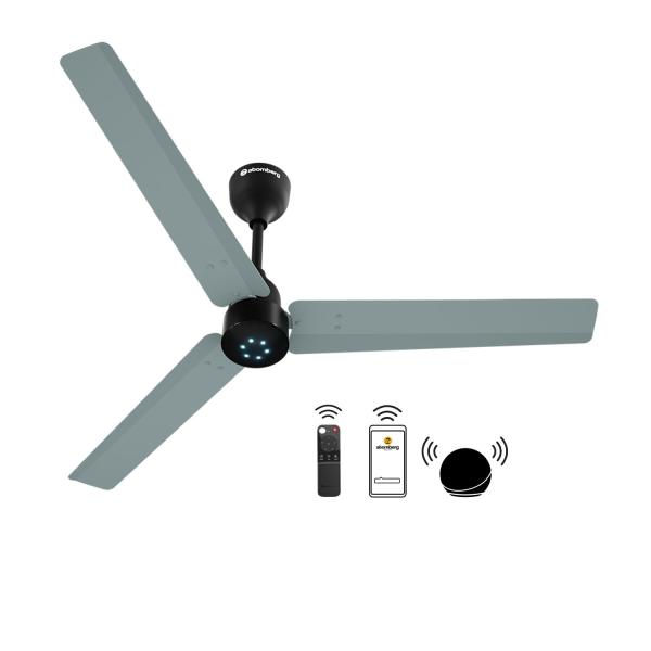 ATOMBERG  SMART - Ceiling Fan  Renesa Halo Smart  1200mm Misty Teal & Black | Gloss White & Black | Seasand Ivory & Black | Matte Brown & Black