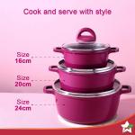 Wonderchef Casserole 6pc  Set (Purple)