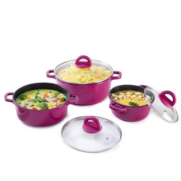 Wonderchef Casserole 6pc  Set (Purple)