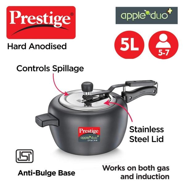 PRESTIGE HARD ANODISED SVACHH  PRESSURE COOKER 2.0 Litre