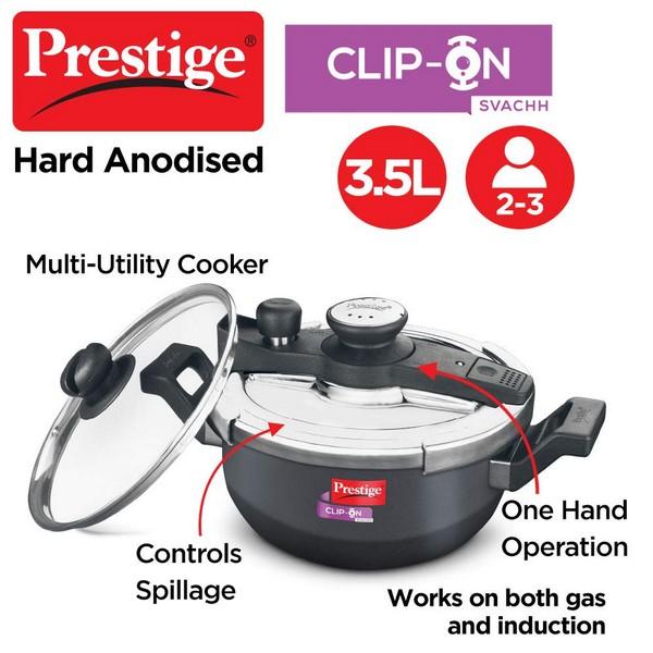 PRESTIGE HARD ANODISED PRESSURE COOKER 2.0 Litre
