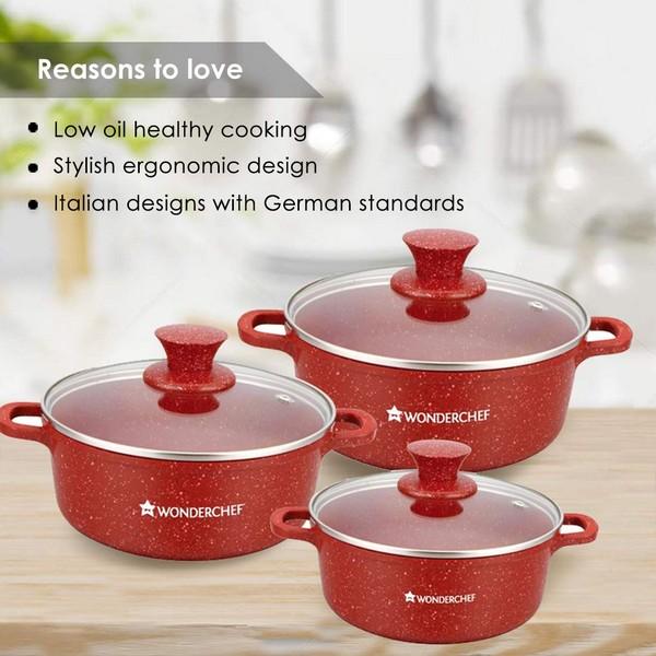 Wonderchef Casserole 6pc  Set (Red)