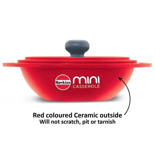 Hawkins Die-Cast Mini Casserole Square Series 0.75L RED