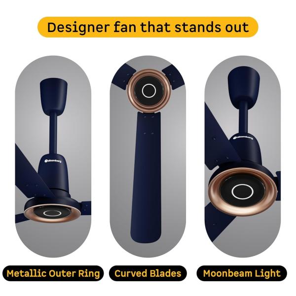 ATOMBERG  SMART - Ceiling Fan Studio Nexus Smart 1200mm Dark Wallnut