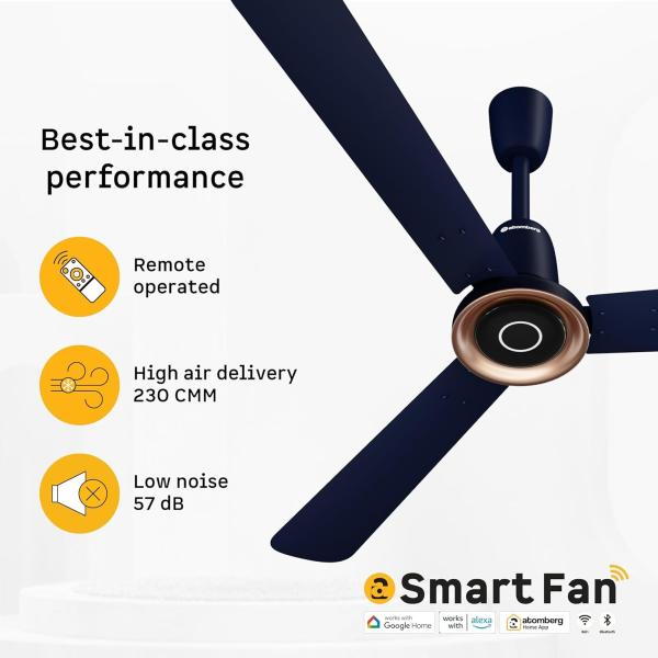 ATOMBERG  SMART - Ceiling Fan Studio Nexus Smart 1200mm Dark Wallnut