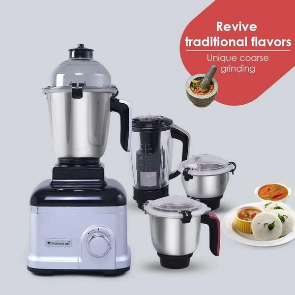Wonderchef Sumo DLX Mixer (Black) 1000W | 4 Jar