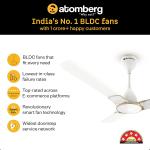ATOMBERG  NON Smart - Ceiling Fan RENESA 1200 MM PRIME RG REGULATOR - Gloss White | Gloss Brown | Gloss Black | Gloss Ivory