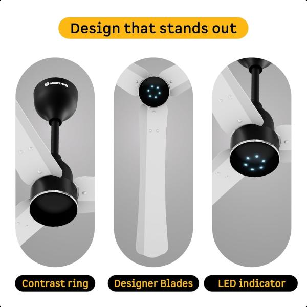 ATOMBERG  SMART - Ceiling Fan RENESA SMART 1200mm  Gloss White & Black | Brown & Black | Midnight Black | Pebble Grey | Misty Teal
