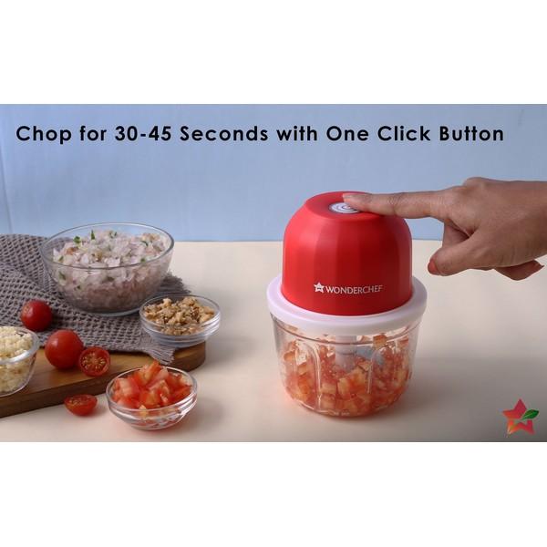 Wonderchef Zippy Cordless Electric Chopper 3 Blade | 350ml